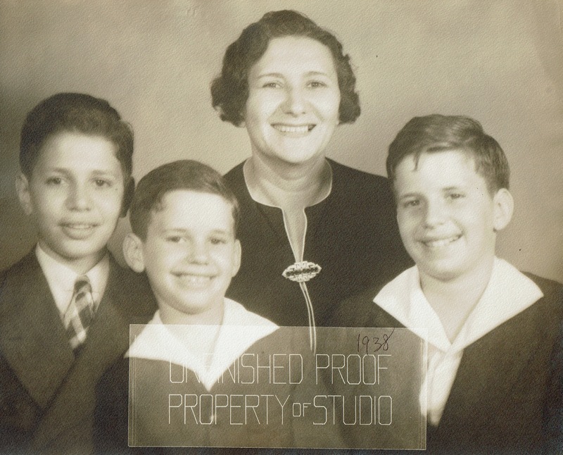 Hal with his Mom and brothers.